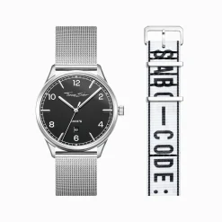 Flash Sale Set Code TS schwarze Uhr und weißes Urban Armband Damen Uhren|Damenuhren